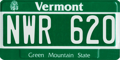 VT license plate NWR620