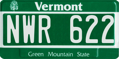 VT license plate NWR622
