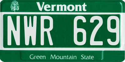 VT license plate NWR629