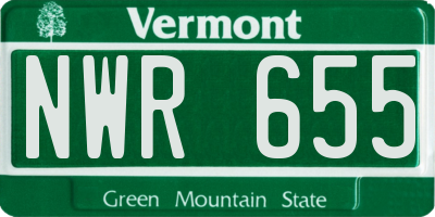 VT license plate NWR655