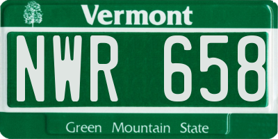 VT license plate NWR658