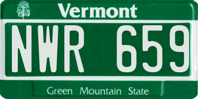 VT license plate NWR659