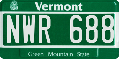 VT license plate NWR688