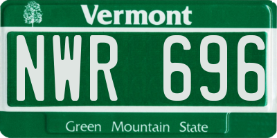 VT license plate NWR696