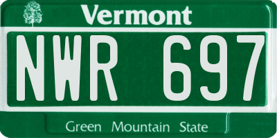 VT license plate NWR697