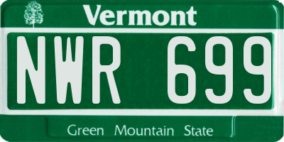 VT license plate NWR699