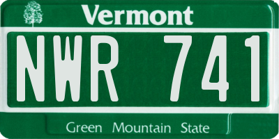 VT license plate NWR741