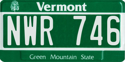 VT license plate NWR746