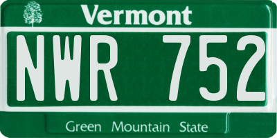 VT license plate NWR752