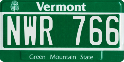 VT license plate NWR766