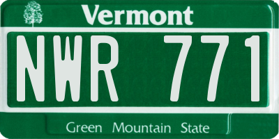 VT license plate NWR771