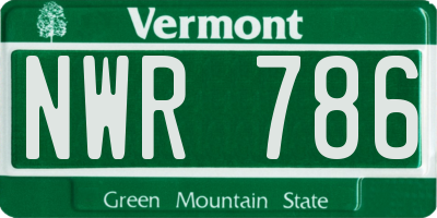 VT license plate NWR786