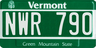 VT license plate NWR790