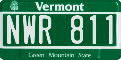 VT license plate NWR811