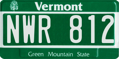 VT license plate NWR812