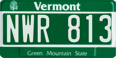 VT license plate NWR813