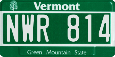 VT license plate NWR814