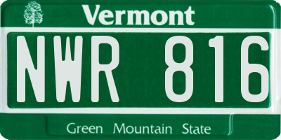 VT license plate NWR816
