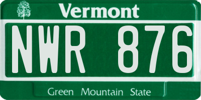 VT license plate NWR876