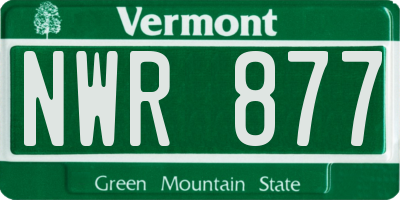 VT license plate NWR877