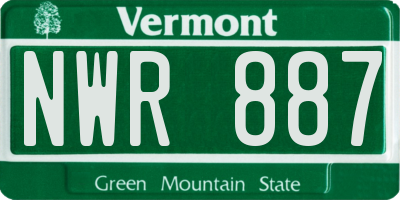 VT license plate NWR887