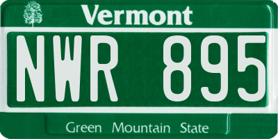 VT license plate NWR895