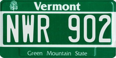 VT license plate NWR902