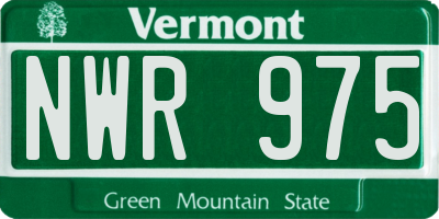 VT license plate NWR975