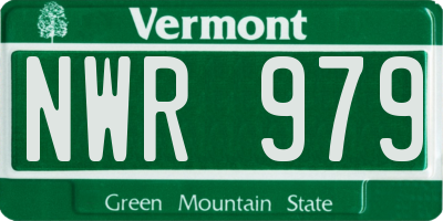 VT license plate NWR979