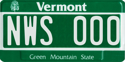 VT license plate NWS000