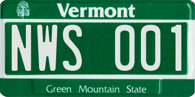 VT license plate NWS001