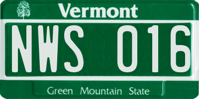 VT license plate NWS016