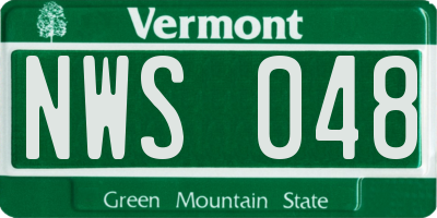 VT license plate NWS048