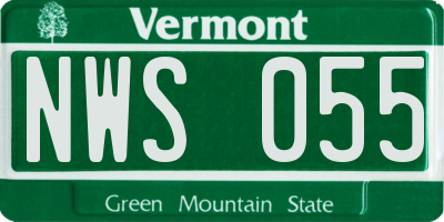 VT license plate NWS055