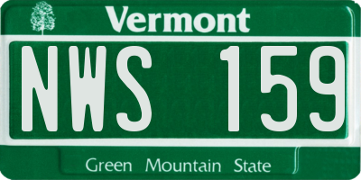 VT license plate NWS159