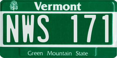 VT license plate NWS171