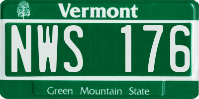 VT license plate NWS176