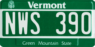 VT license plate NWS390
