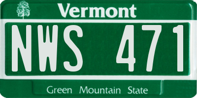 VT license plate NWS471