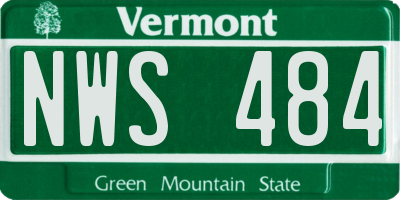 VT license plate NWS484