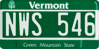 VT license plate NWS546