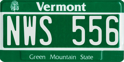 VT license plate NWS556