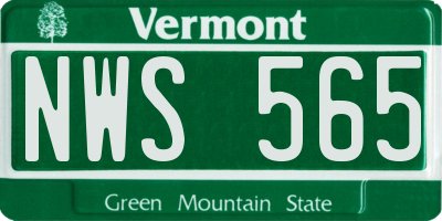 VT license plate NWS565