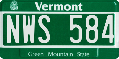 VT license plate NWS584