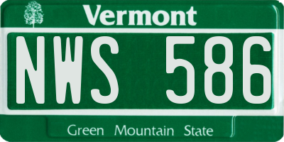 VT license plate NWS586