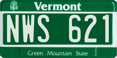 VT license plate NWS621