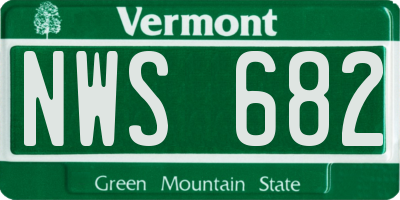 VT license plate NWS682