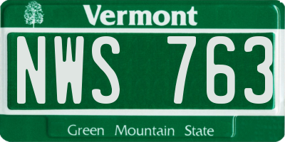 VT license plate NWS763