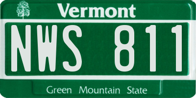 VT license plate NWS811