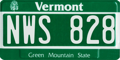 VT license plate NWS828